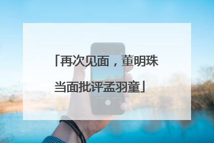 再次见面，董明珠当面批评孟羽童