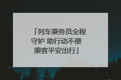 列车乘务员全程守护 助行动不便乘客平安出行