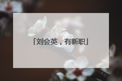 刘会英，有新职