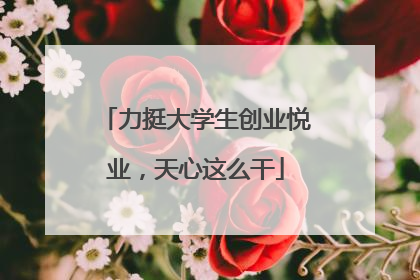 力挺大学生创业悦业，天心这么干