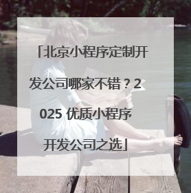 北京小程序定制开发公司哪家不错？2025 优质小程序开发公司之选