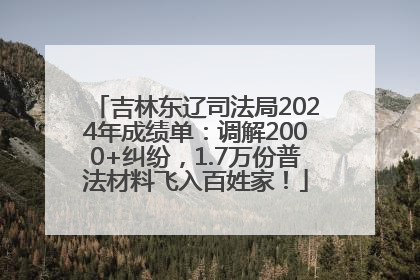 吉林东辽司法局2024年成绩单：调解2000+纠纷，1.7万份普法材料飞入百姓家！