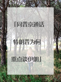 同普京通话 特朗普为何重点谈伊朗