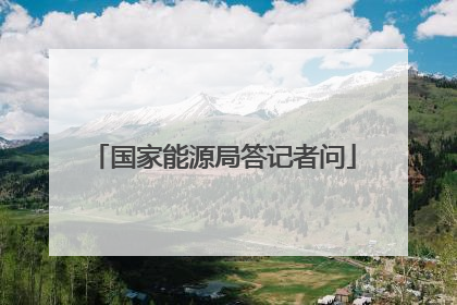 国家能源局答记者问