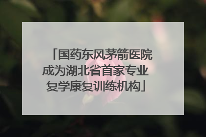 国药东风茅箭医院成为湖北省首家专业复学康复训练机构
