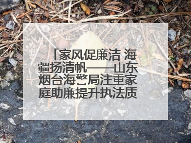 家风促廉洁 海疆扬清帆——山东烟台海警局注重家庭助廉提升执法质效侧记