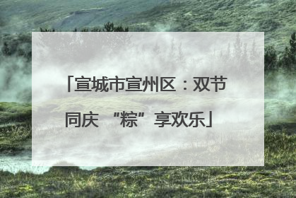 宣城市宣州区：双节同庆 “粽”享欢乐