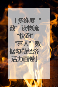 多维度“数”读物流“快跑” “喜人”数据勾勒经济活力画卷