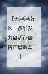 天津津南区：多维发力盘活存量资产增效益
