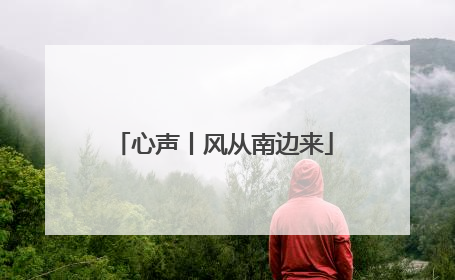 心声丨风从南边来