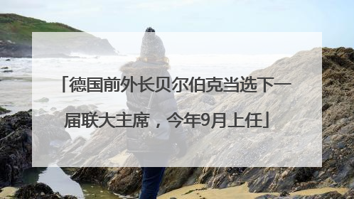 德国前外长贝尔伯克当选下一届联大主席，今年9月上任