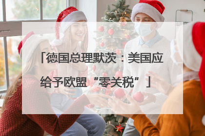 德国总理默茨：美国应给予欧盟“零关税”