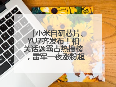 小米自研芯片、YU7齐发布！相关话题霸占热搜榜，雷军一夜涨粉超20万