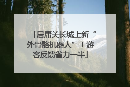 居庸关长城上新“外骨骼机器人”！游客反馈省力一半