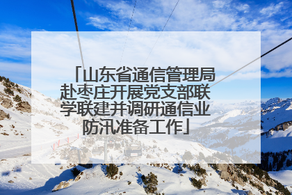 山东省通信管理局赴枣庄开展党支部联学联建并调研通信业防汛准备工作