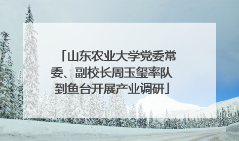 山东农业大学党委常委、副校长周玉玺率队到鱼台开展产业调研