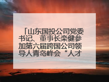 山东国投公司党委书记、董事长栾健参加第六届跨国公司领导人青岛峰会“人才引领 创新驱动”人力资源高质量发展对话会