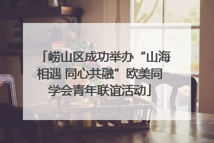 崂山区成功举办“山海相遇 同心共融”欧美同学会青年联谊活动