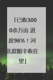 已收3000余万亩 进度96%！河北夏粮丰收在望