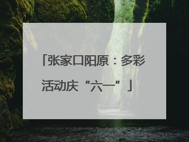 张家口阳原：多彩活动庆“六一”