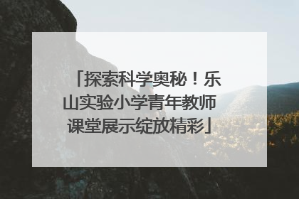 探索科学奥秘！乐山实验小学青年教师课堂展示绽放精彩