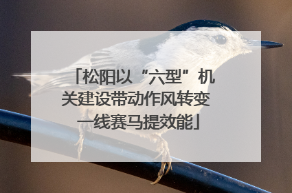 松阳以“六型”机关建设带动作风转变 一线赛马提效能
