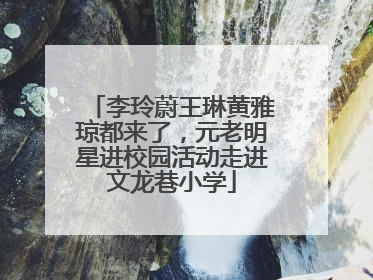 李玲蔚王琳黄雅琼都来了，元老明星进校园活动走进文龙巷小学