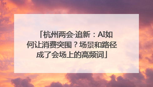 杭州两会·追新：AI如何让消费突围？场景和路径成了会场上的高频词