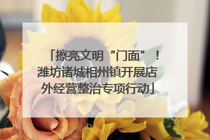 擦亮文明“门面”！潍坊诸城相州镇开展店外经营整治专项行动