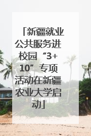新疆就业公共服务进校园“3+10”专项活动在新疆农业大学启动