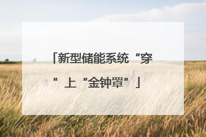 新型储能系统“穿”上“金钟罩”