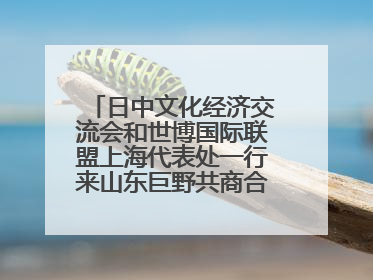 日中文化经济交流会和世博国际联盟上海代表处一行来山东巨野共商合作新机遇