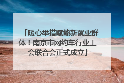 暖心举措赋能新就业群体！南京市网约车行业工会联合会正式成立
