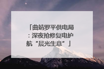 曲靖罗平供电局：深夜抢修复电护航“晨光生意”