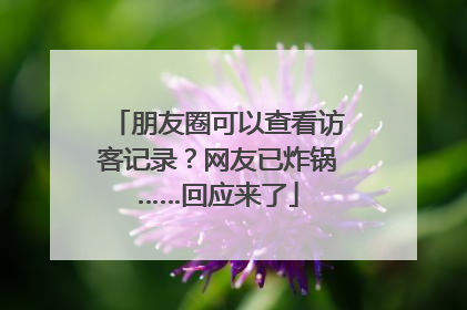 朋友圈可以查看访客记录？网友已炸锅……回应来了