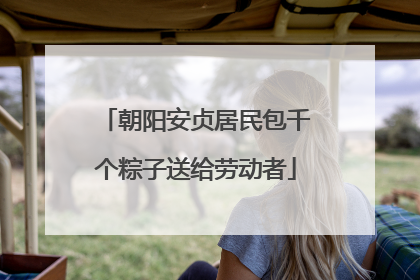 朝阳安贞居民包千个粽子送给劳动者