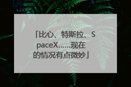 比心、特斯拉、SpaceX……现在的情况有点微妙
