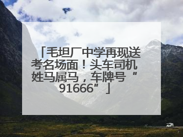 毛坦厂中学再现送考名场面！头车司机姓马属马，车牌号“91666”
