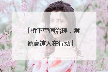 桥下空间治理，常德高速人在行动
