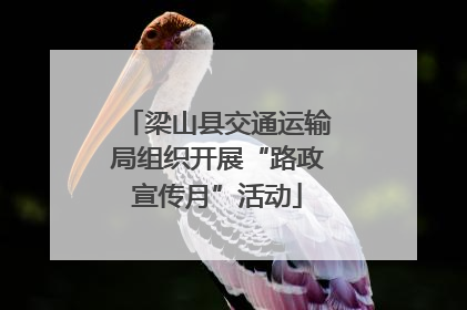 梁山县交通运输局组织开展“路政宣传月”活动