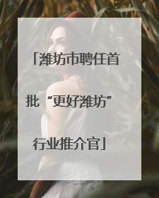 潍坊市聘任首批“更好潍坊”行业推介官
