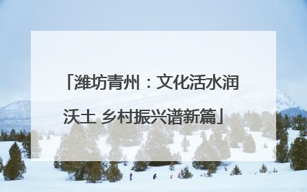 潍坊青州：文化活水润沃土 乡村振兴谱新篇
