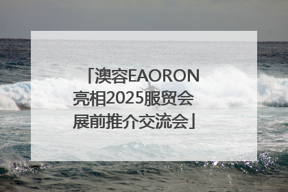 澳容EAORON亮相2025服贸会展前推介交流会
