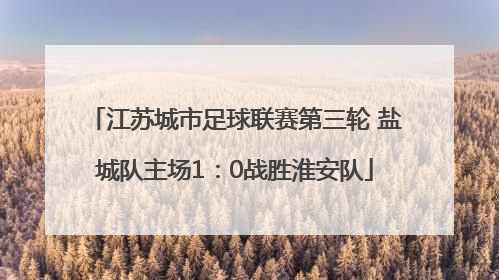 江苏城市足球联赛第三轮 盐城队主场1：0战胜淮安队