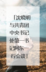 沈晓明与共青团中央书记处第一书记阿东一行会谈