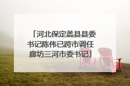 河北保定蠡县县委书记陈伟已跨市调任廊坊三河市委书记
