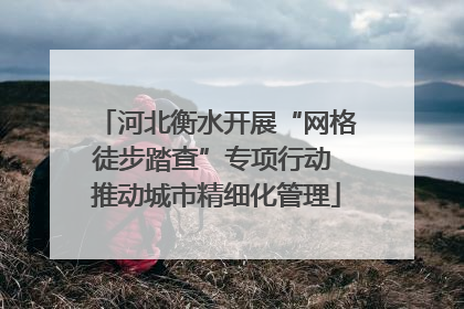 河北衡水开展“网格徒步踏查”专项行动 推动城市精细化管理