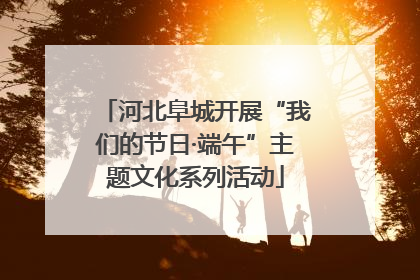 河北阜城开展“我们的节日·端午”主题文化系列活动