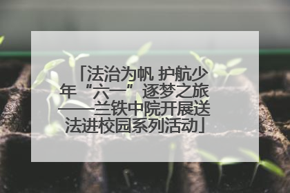 法治为帆 护航少年“六一”逐梦之旅——兰铁中院开展送法进校园系列活动