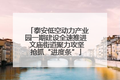 泰安低空动力产业园一期建设全速推进 文庙街道聚力攻坚抢抓“进度条”